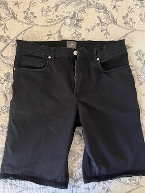 H&M Black Denim Shorts Slim Fit